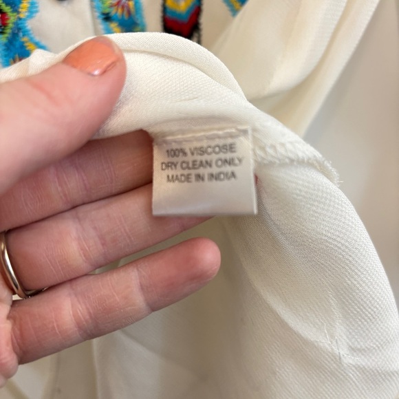 Vintage Collection White Embroidered Tunic Top - Picture 4 of 4